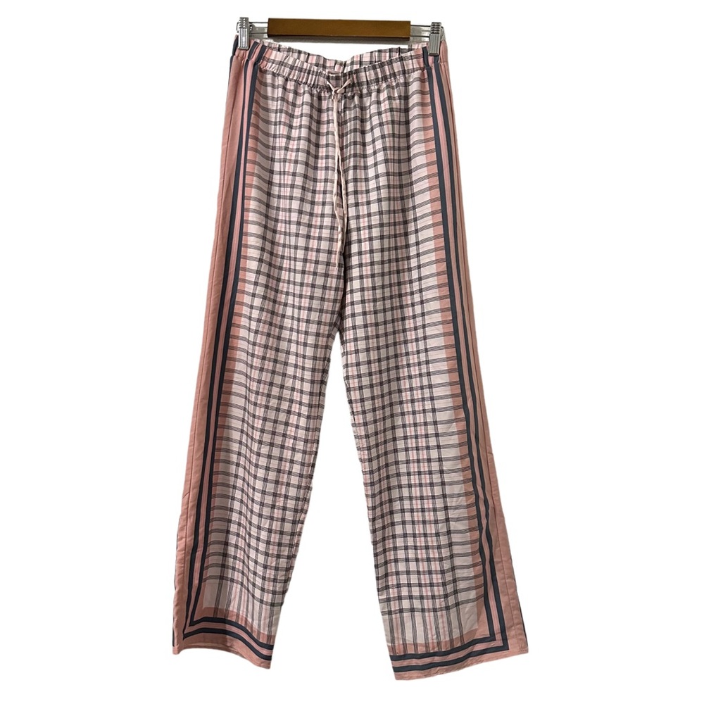 Victoria’s Secret Women’s Pink Silky Plaid PJ Pants Size S